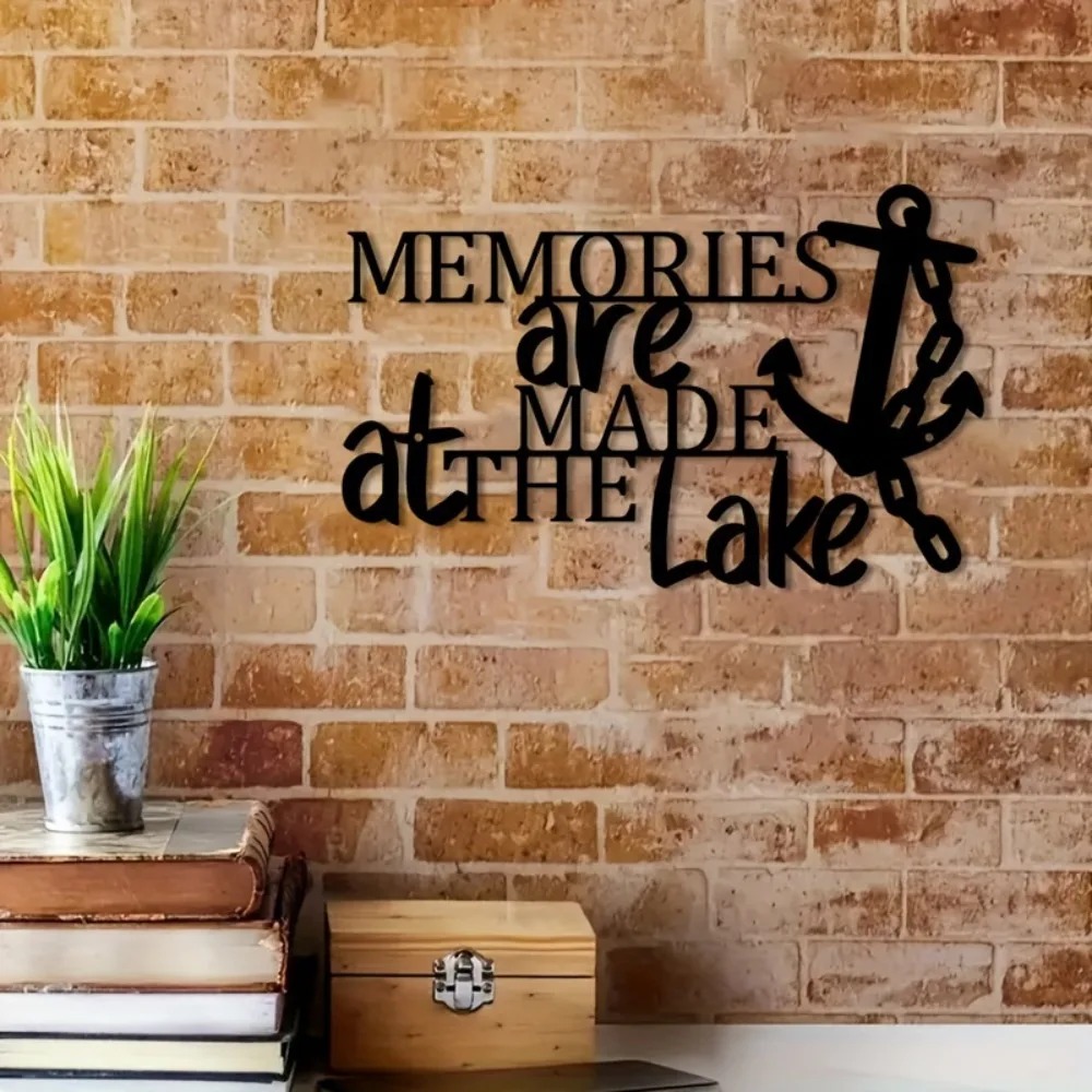Home Decor Nautical - لوحة جدارية معدنية بتصميم مرساة بحرية