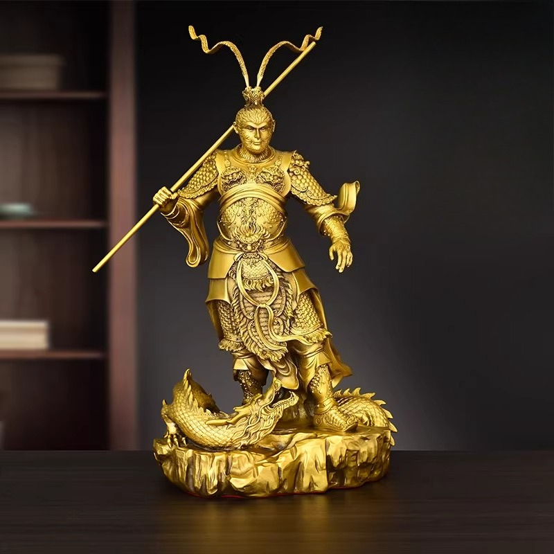 Home Decor Statue - تمثال القرد النحاسي لسون ووكونغ (البوذا