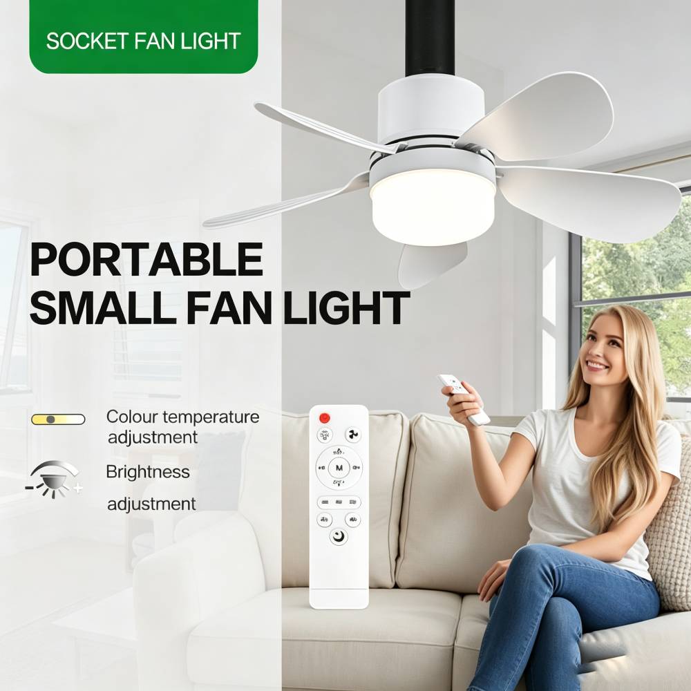 Home Decor Light - مروحة سقف صغيرة مع إضاءة LED