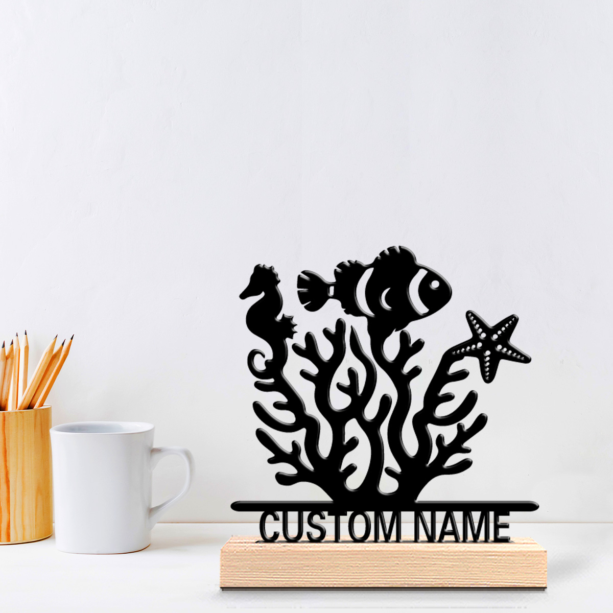 Home Decor Statue - تمثال معدني مخصص بتصميم الحياة البحرية