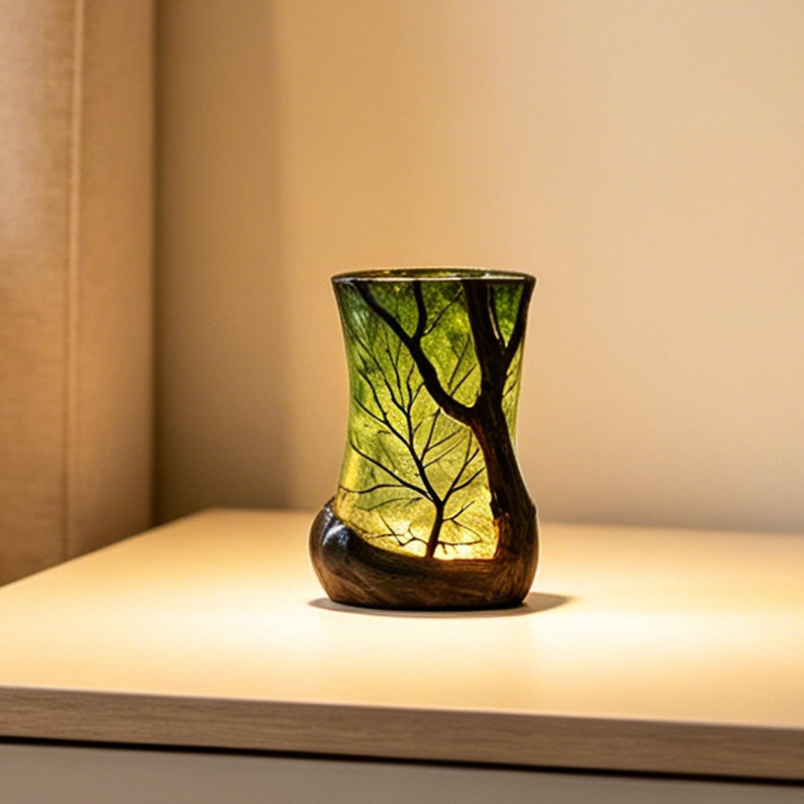 Home Decor Light - مصباح طاولة جانبي على شكل غابة،
