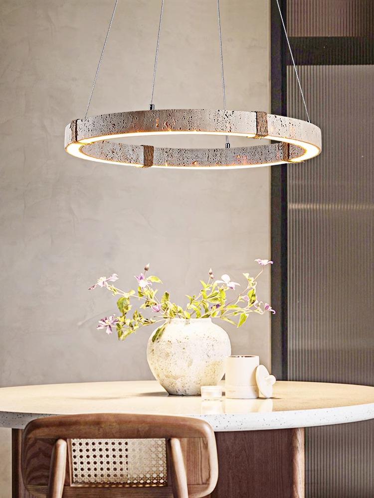 Home Decor Trend 2026 - أحدث صيحات 2026: إضاءة ثريا حجرية