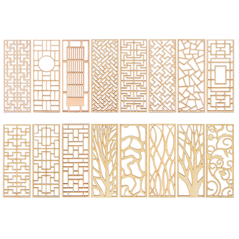 Room Divider Screen - 4 قطع من حواجز تقسيم خشبية