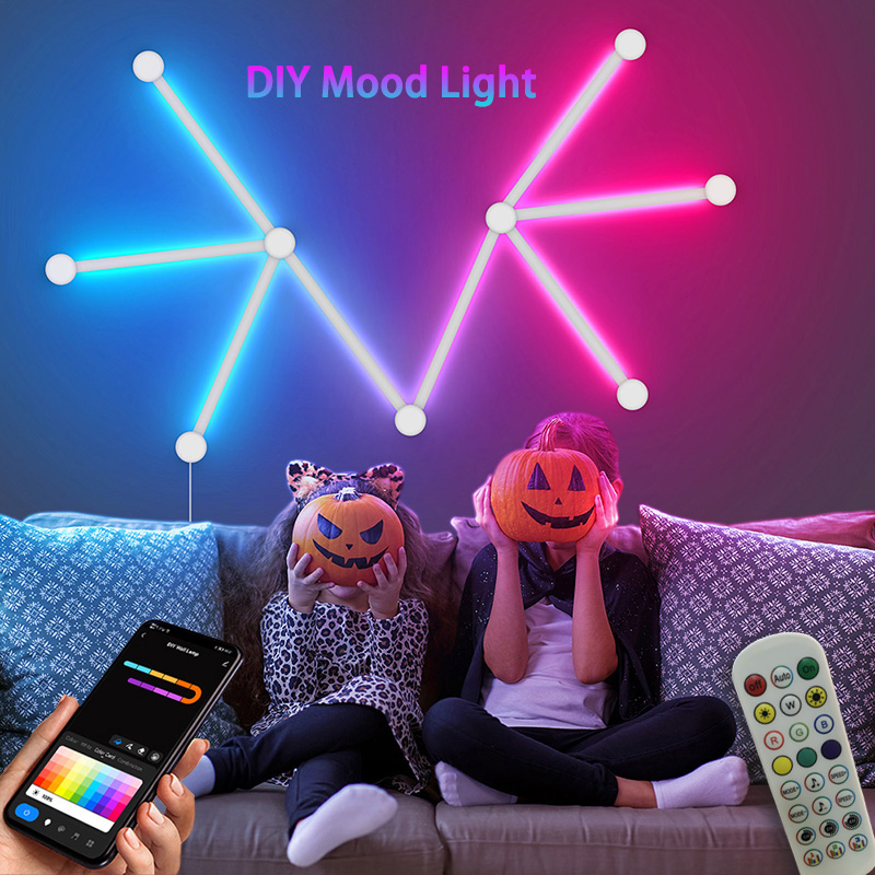 Home Decor Rustic - مصباح حائط RGB ذكي، شريط إضاءة