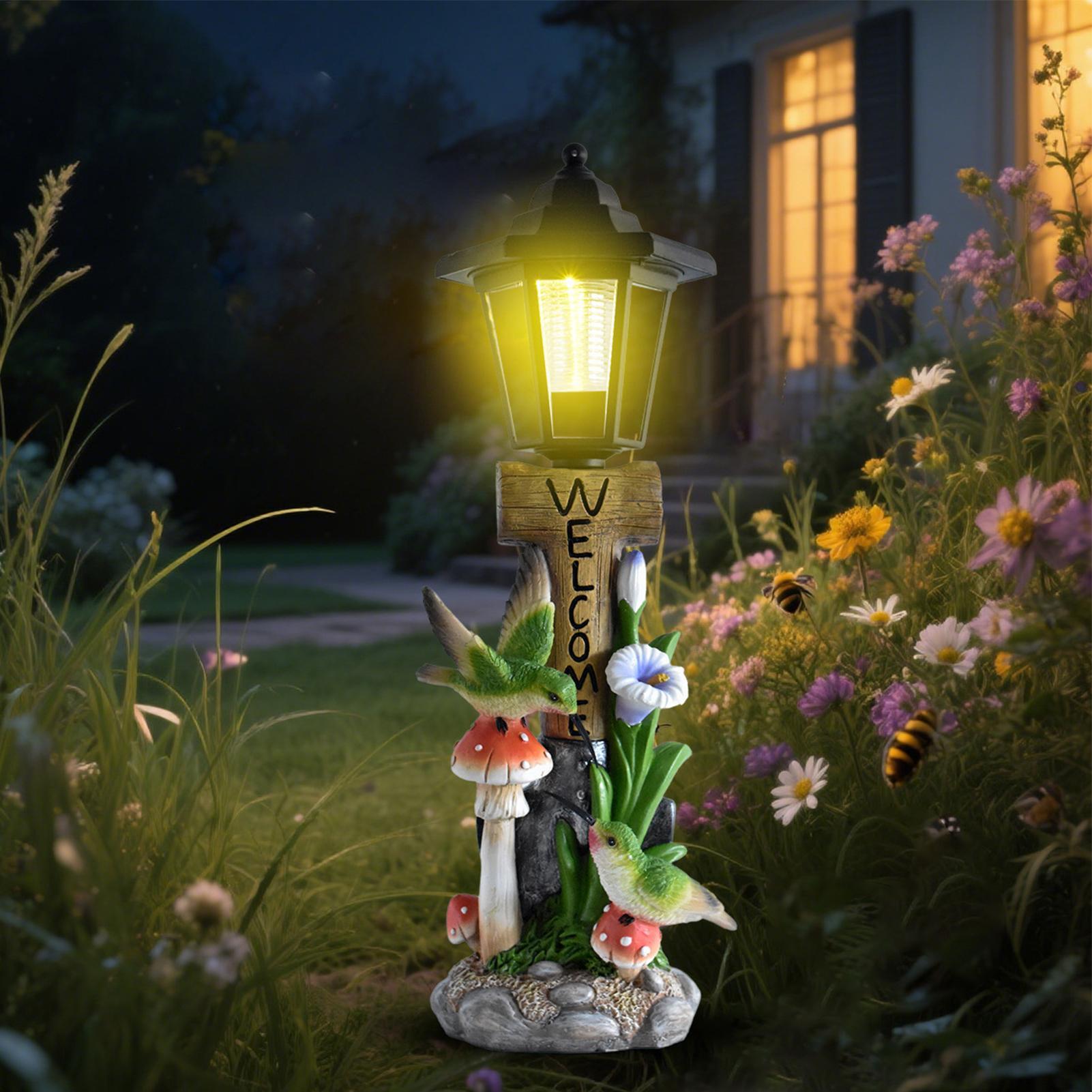Home Decor Statue - أضواء حديقة تعمل بالطاقة الشمسية، تماثيل