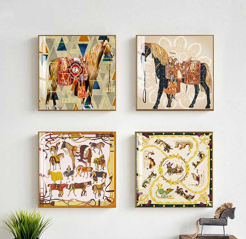 Home Decor Hermes - الخيول الحديثة قماش اللوحة صور والمطبوعات