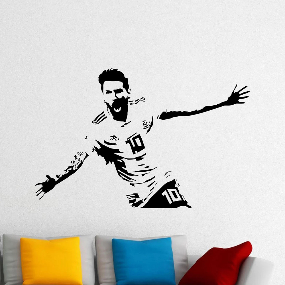 Home Decor Indonesia - ميسي ملصق حائط من الفينيل ،