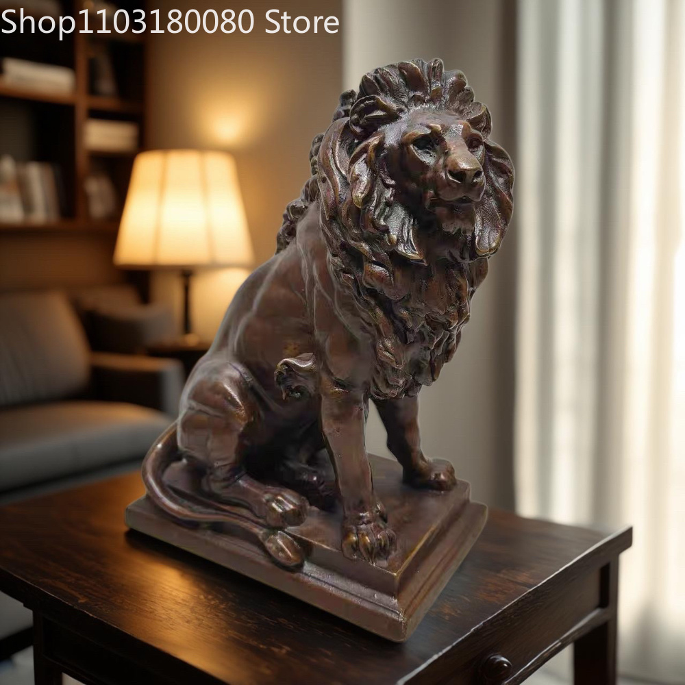 Home Decor Statue - تمثال أسد يهوذا النحاسي بتصميم عتيق