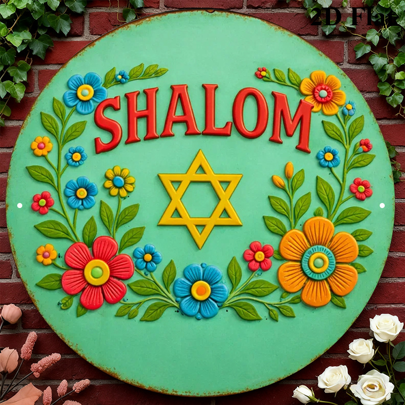 Home Decor In - لوحة جدارية من الألومنيوم على شكل