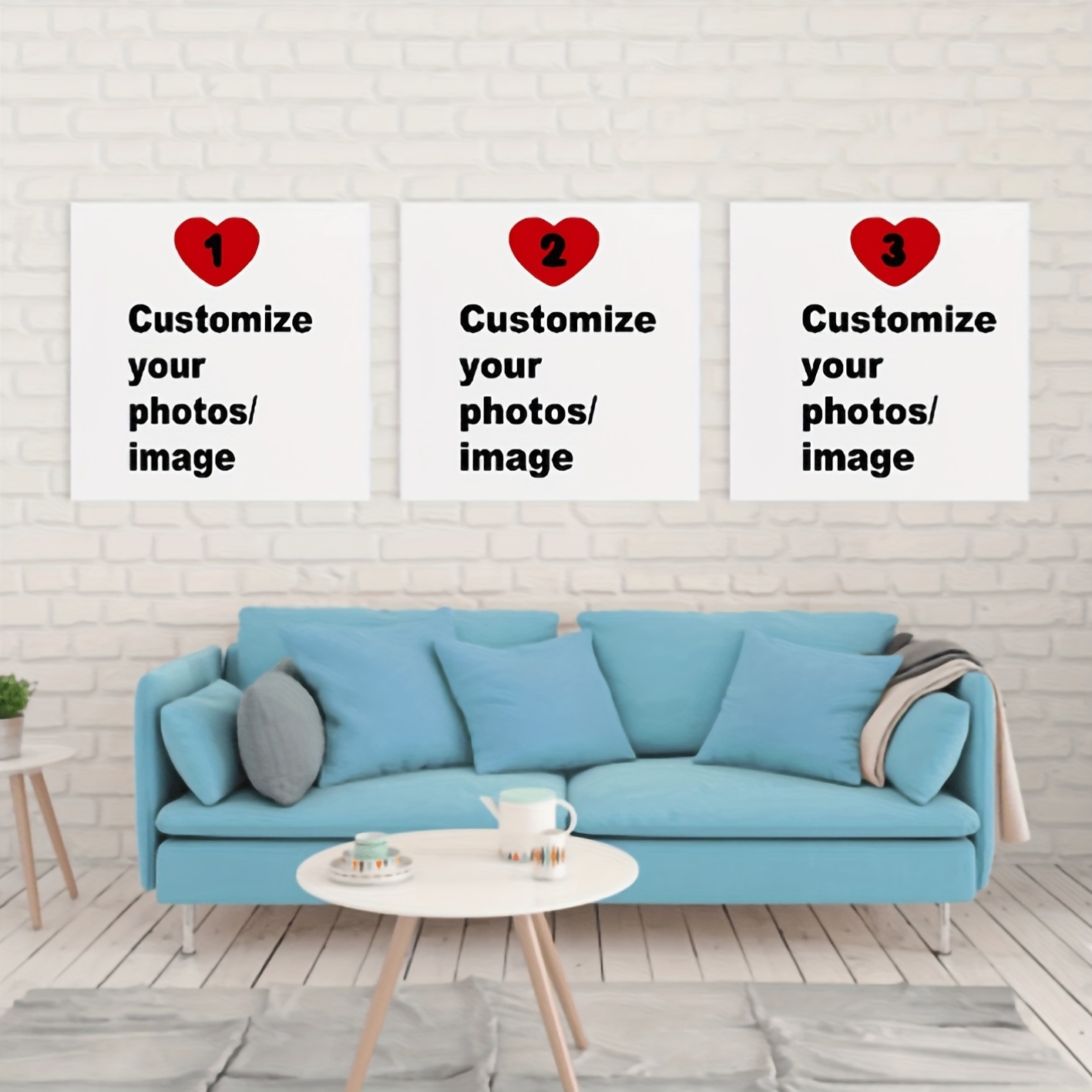 Home Decor Wall Pictures - 3 قطعة/المجموعة مخصص مربع قماش المشارك