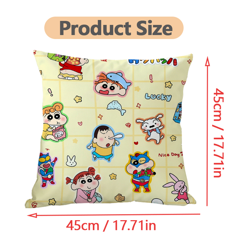 غطاء وسادة مطبوع بتصميم كرايون - مراجعة Decorative Throw Pillow وسعره