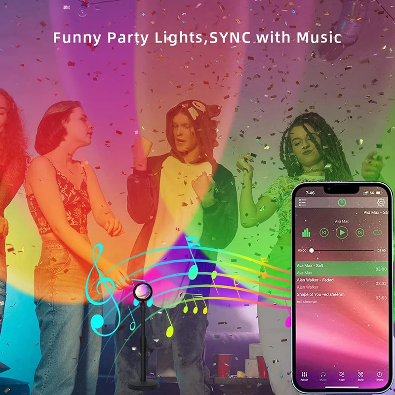 مصباح غروب الشمس الذكي LED ، م - مراجعة Home Decor App وسعره
