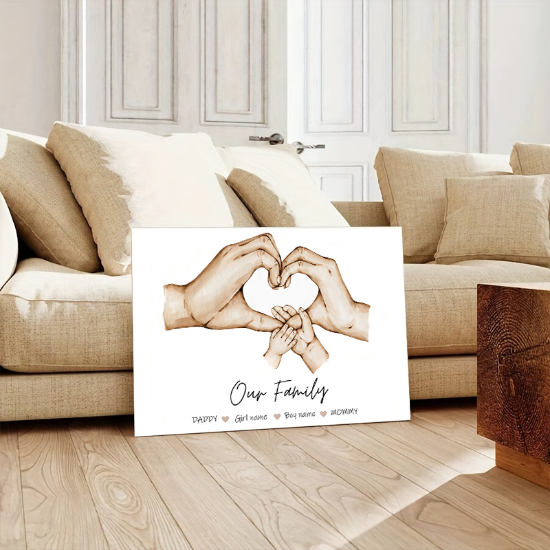 شخصية مخصصة الأسرة اليد المشار - مراجعة Home Decor Wall Pictures وسعره