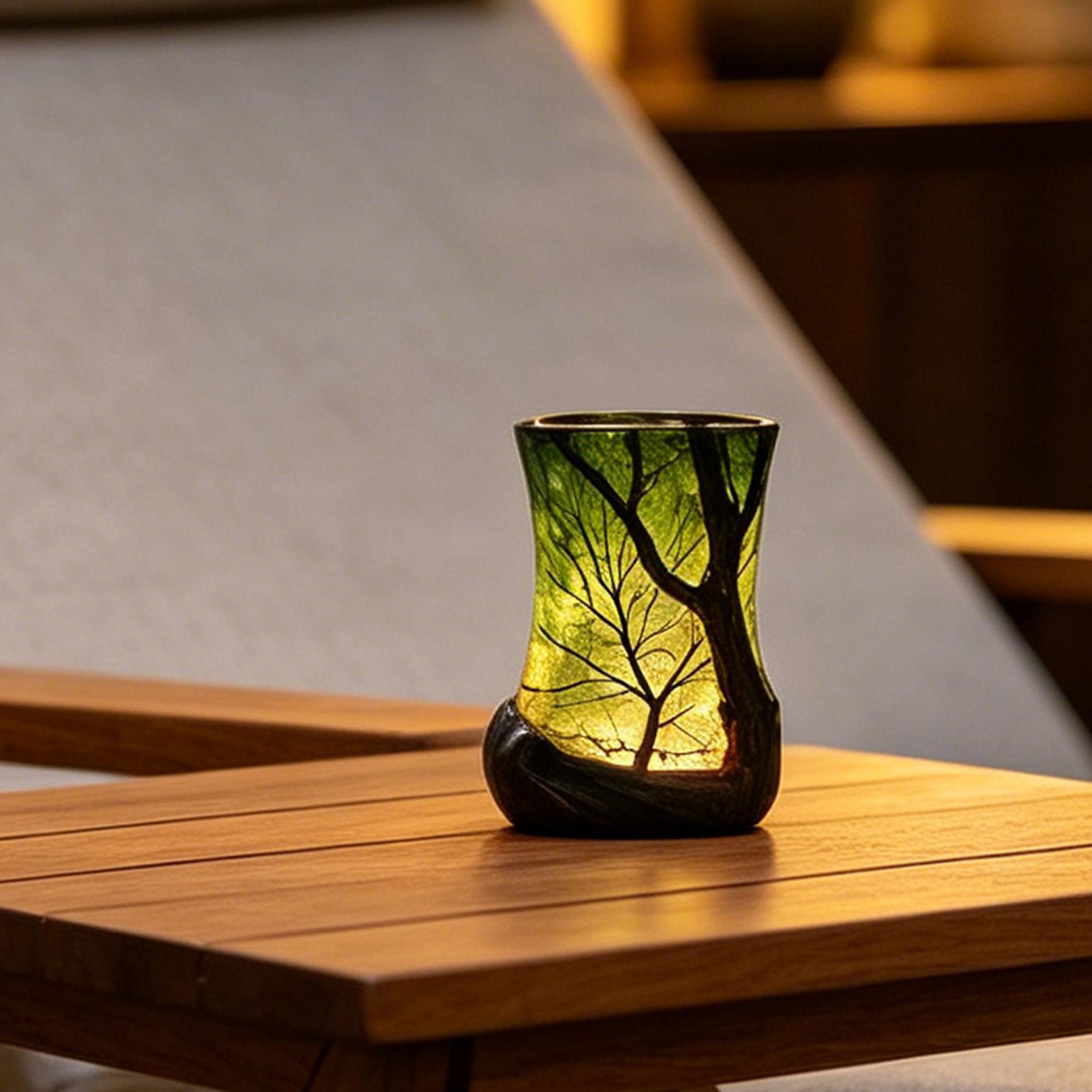 مصباح طاولة جانبي على شكل غابة - مراجعة Home Decor Light وسعره