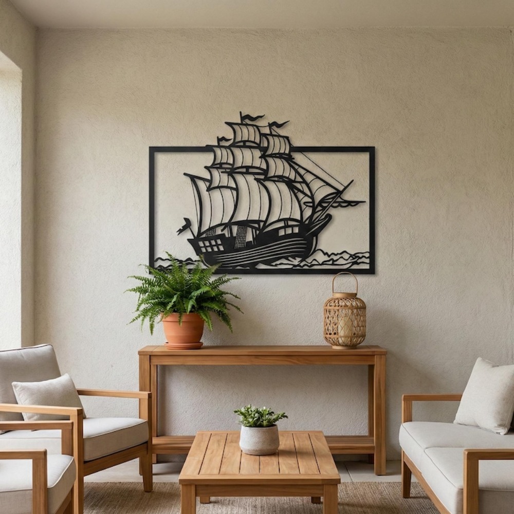لوحة جدارية معدنية على شكل قار - مراجعة Home Decor Nautical وسعره