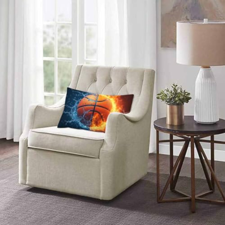 غطاء وسادة بتصميم كرة السلة عل - مراجعة Decorative Throw Pillow وسعره