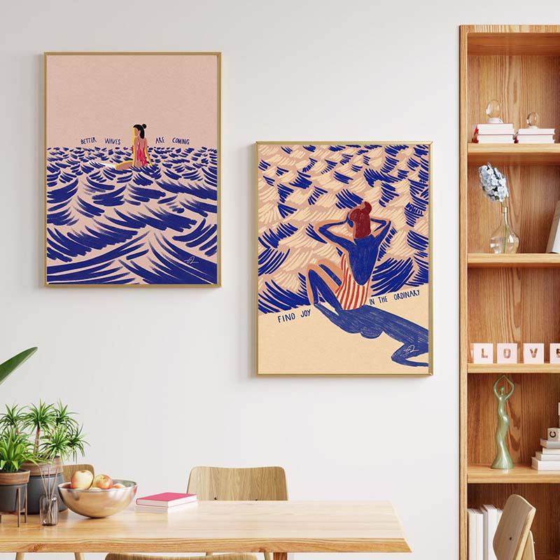 لوحة فنية نورديكية بسيطة مطبوع - مراجعة Home Decor Nautical وسعره