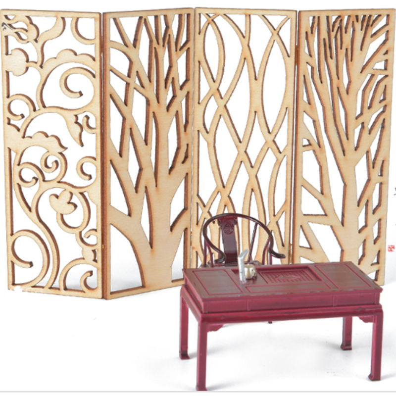 4 قطع من حواجز تقسيم خشبية مصغ - مراجعة Room Divider Screen وسعره