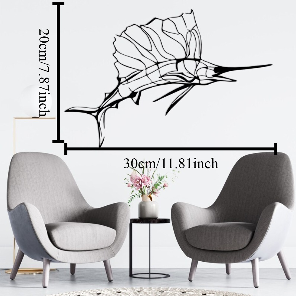لوحة جدارية معدنية بتصميم سمكة - مراجعة Home Decor Nautical وسعره