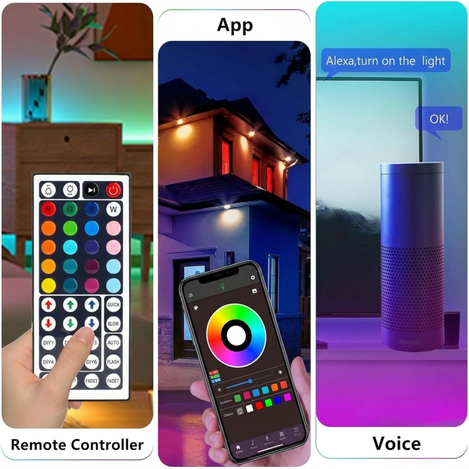 شريط إضاءة LED RGB بطول 10م و2 - مراجعة Home Decor App وسعره