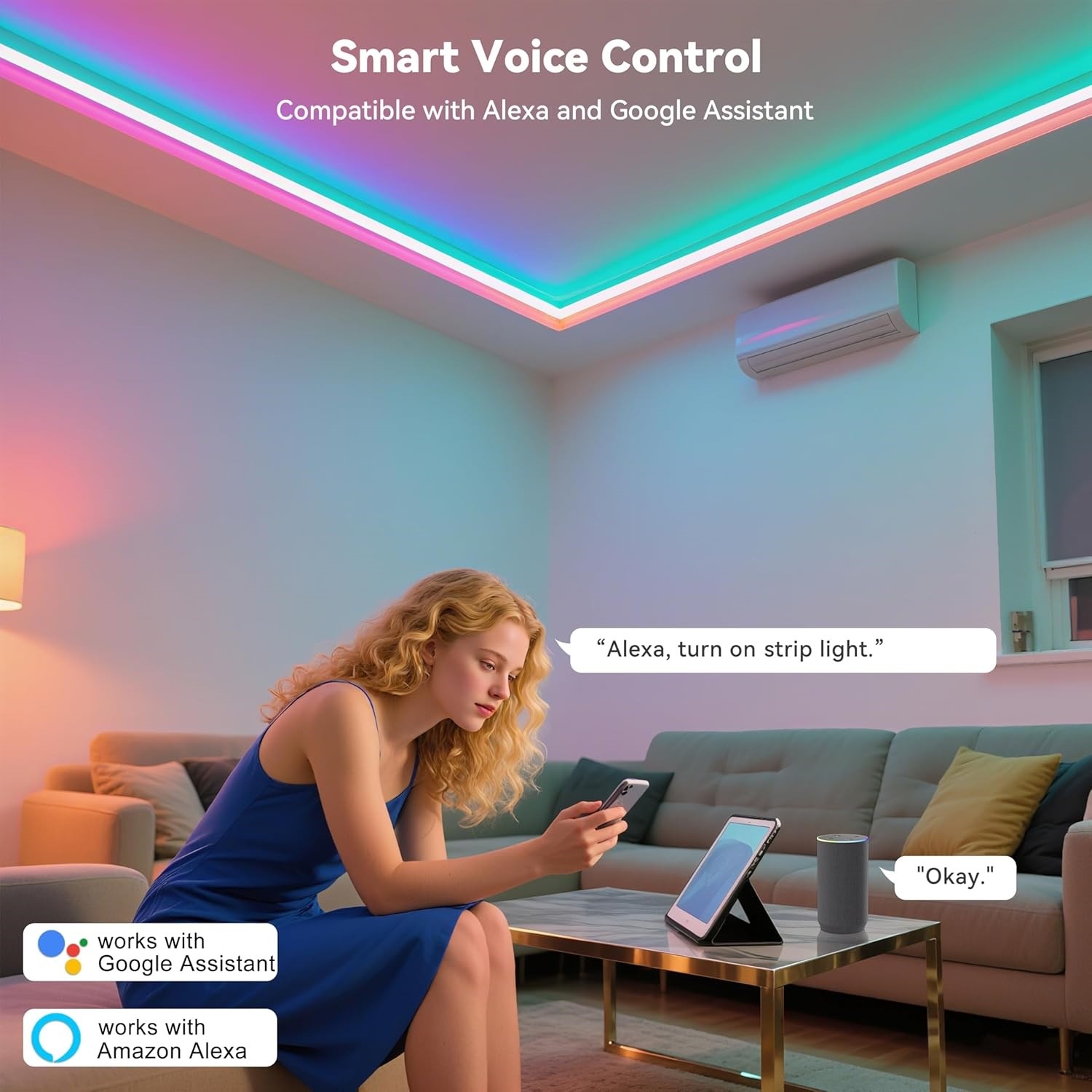 شريط إضاءة LED RGB بطول 10م و2 - مراجعة Home Decor App وسعره