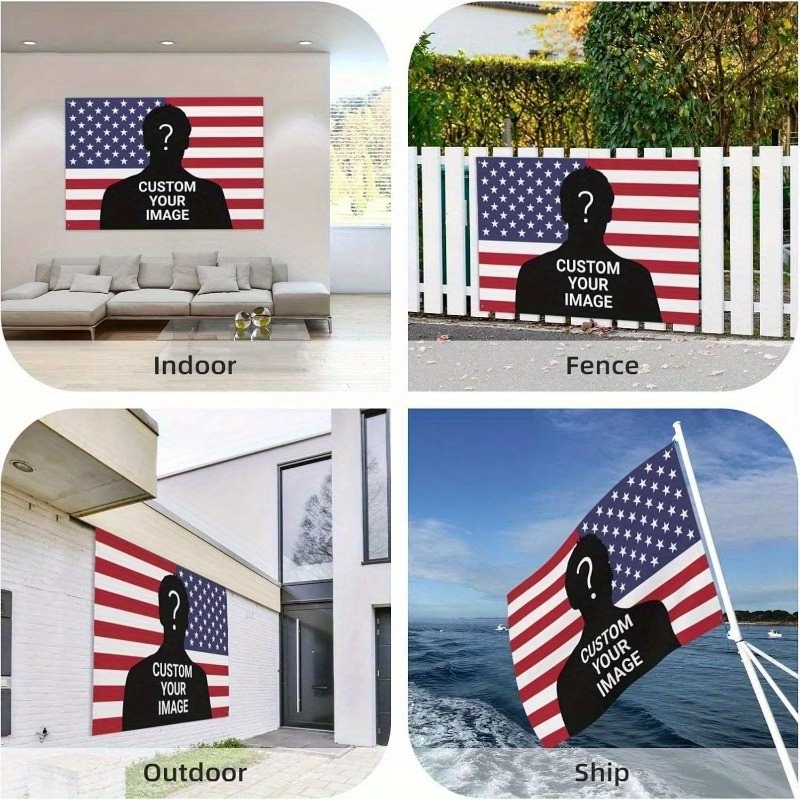 لافتة علم أمريكي مخصصة باللون  - مراجعة Home Decor Png وسعره