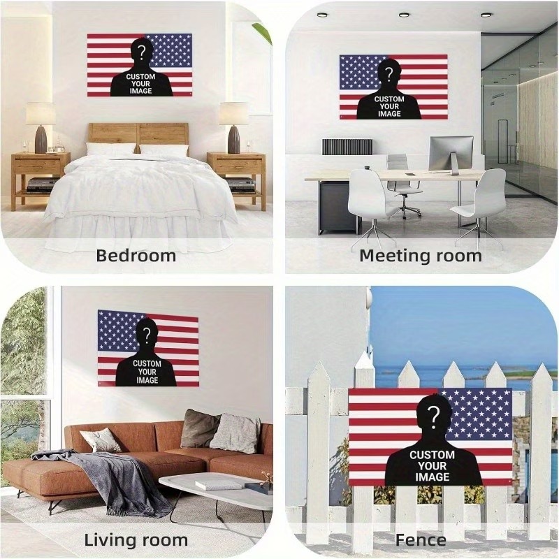 لافتة علم أمريكي مخصصة باللون  - مراجعة Home Decor Png وسعره
