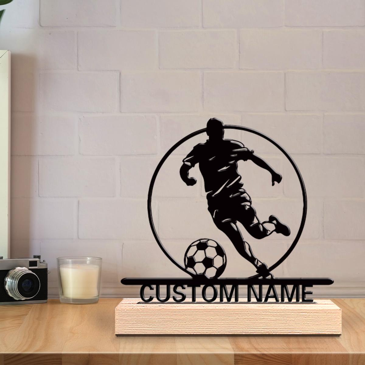 تمثال معدني مخصص للاعب كرة قدم - مراجعة Home Decor Statue وسعره