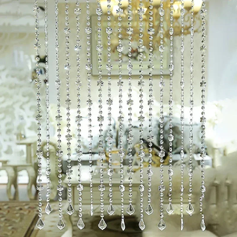 كريستال زجاج حبة الستار الستائ - مراجعة Room Divider Screen وسعره