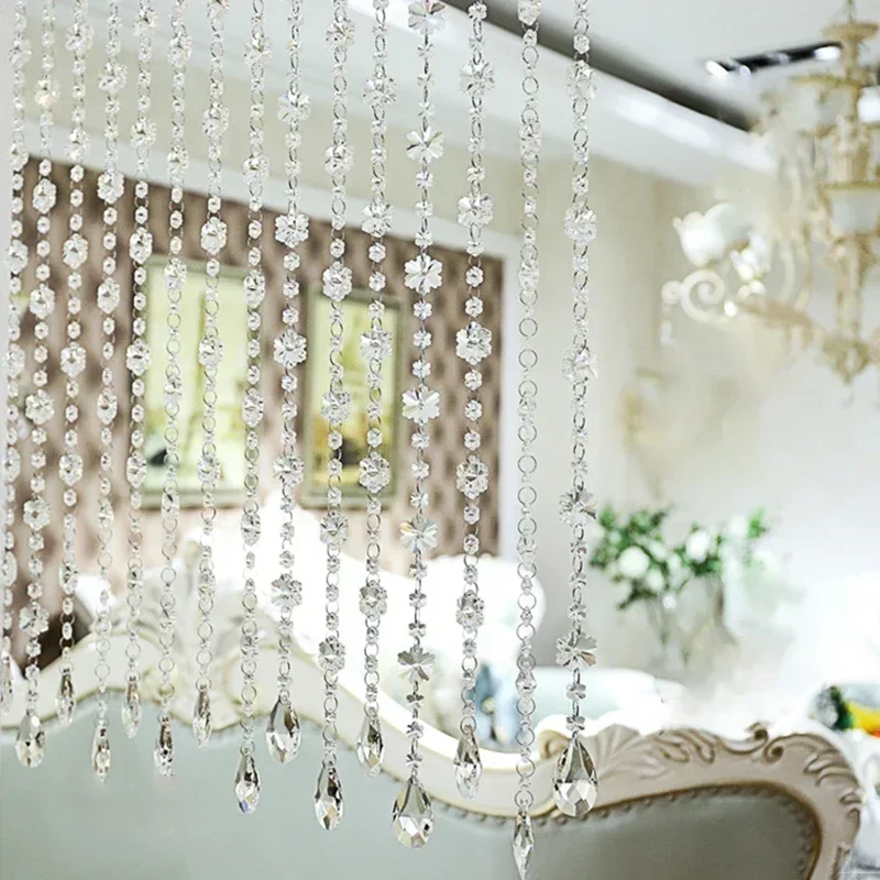 كريستال زجاج حبة الستار الستائ - مراجعة Room Divider Screen وسعره