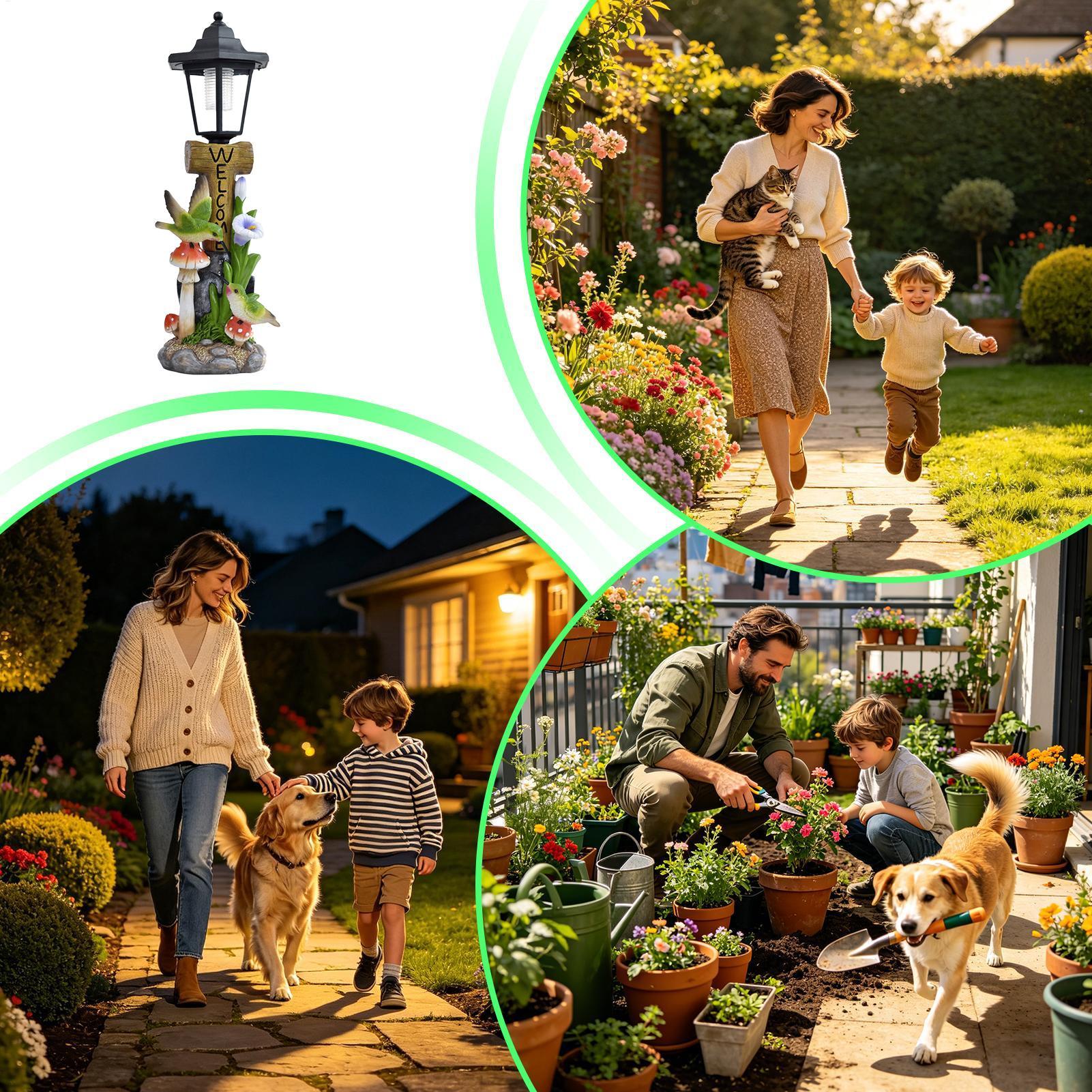 أضواء حديقة تعمل بالطاقة الشمس - مراجعة Home Decor Statue وسعره