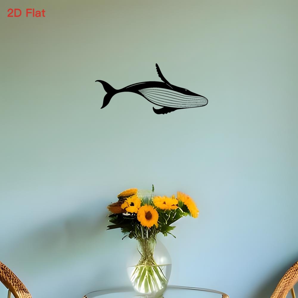 لوحة جدارية معدنية على شكل حوت - مراجعة Home Decor Nautical وسعره