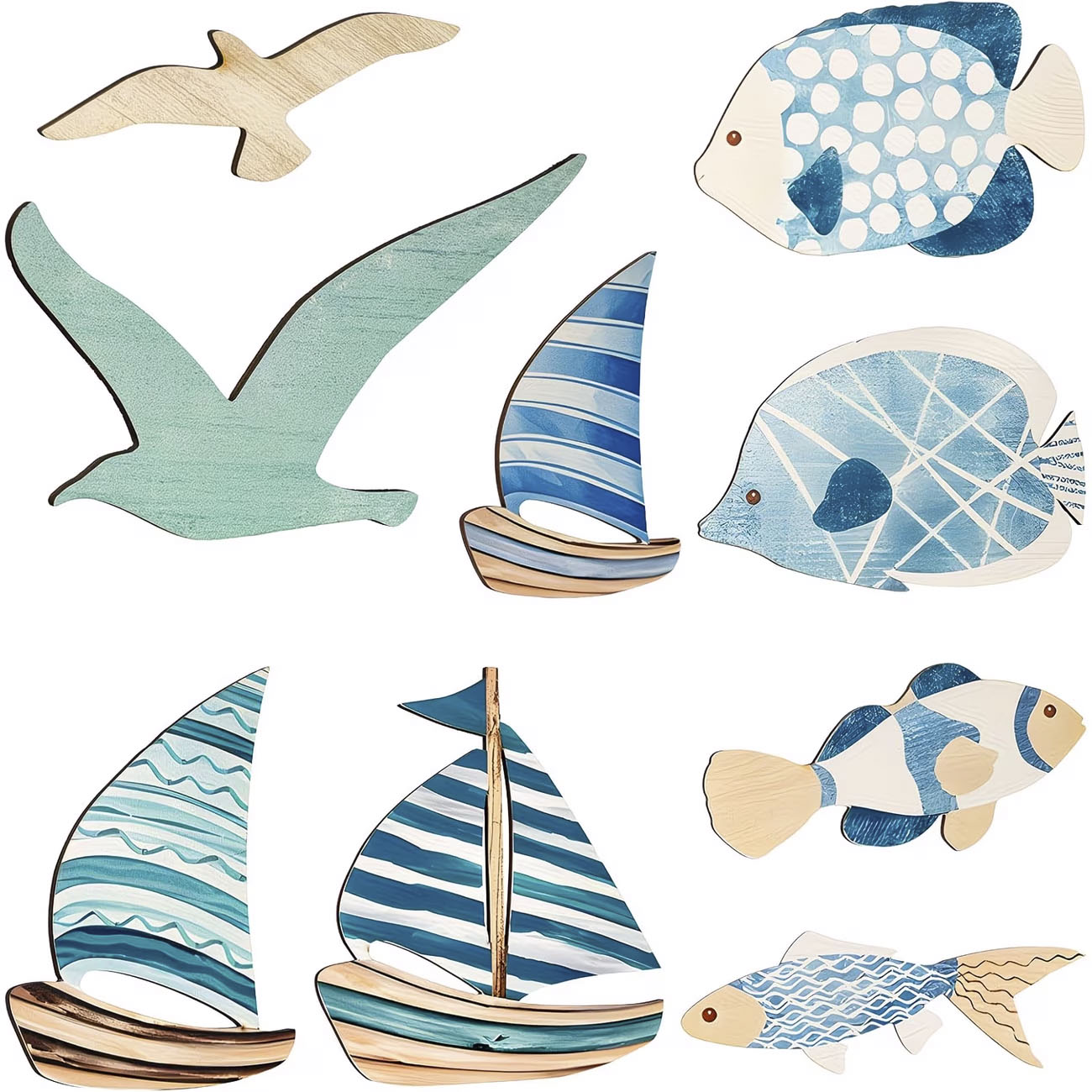 9 قطع ديكور خشبي للحائط بتصميم - مراجعة Home Decor Nautical وسعره