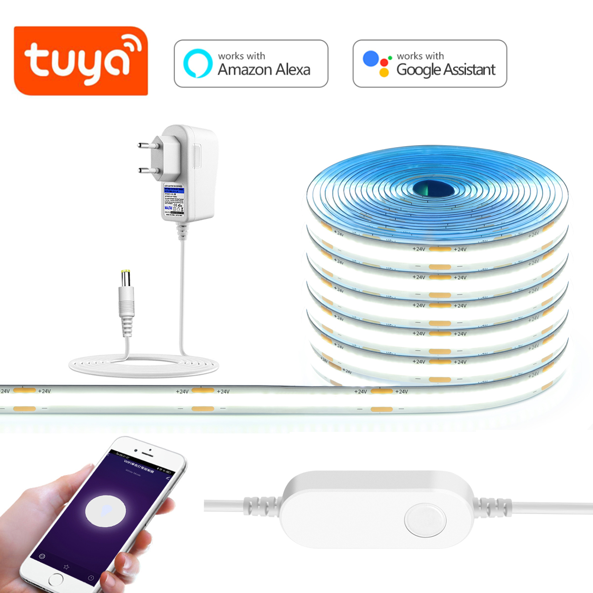 3M 5M 10M 24V COB LED قطاع ضوء - مراجعة Home Decor App وسعره