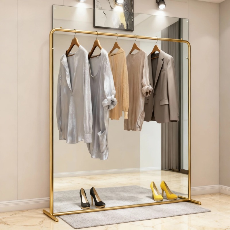 تصميم فاخر رف الملابس الذهبية  - مراجعة Home Decor Retail Stores وسعره