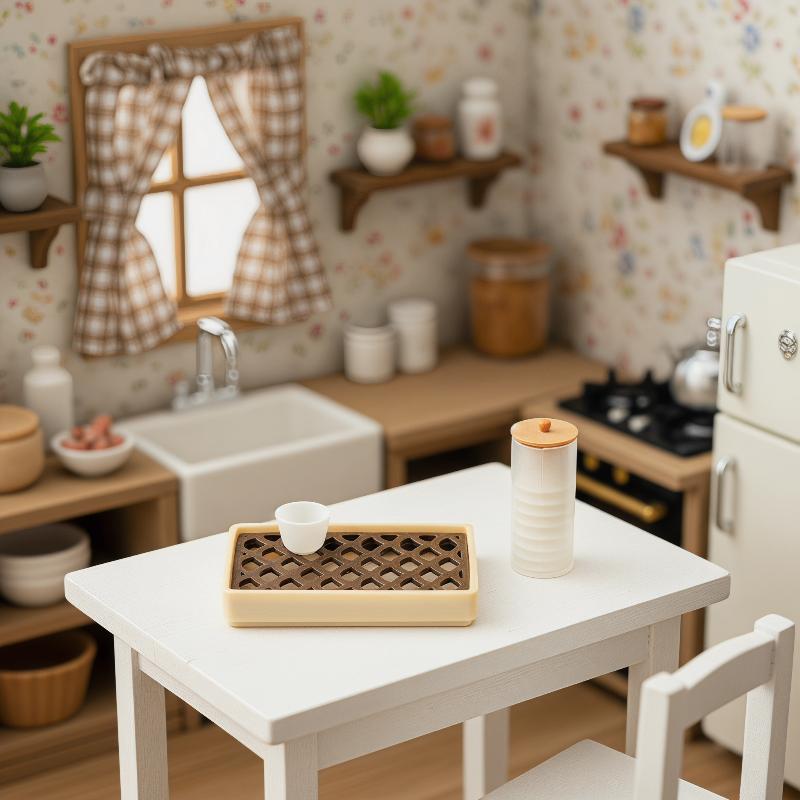 طقم صينية شاي مصغرة لبيت الدمى - مراجعة Home Decor Retailers وسعره