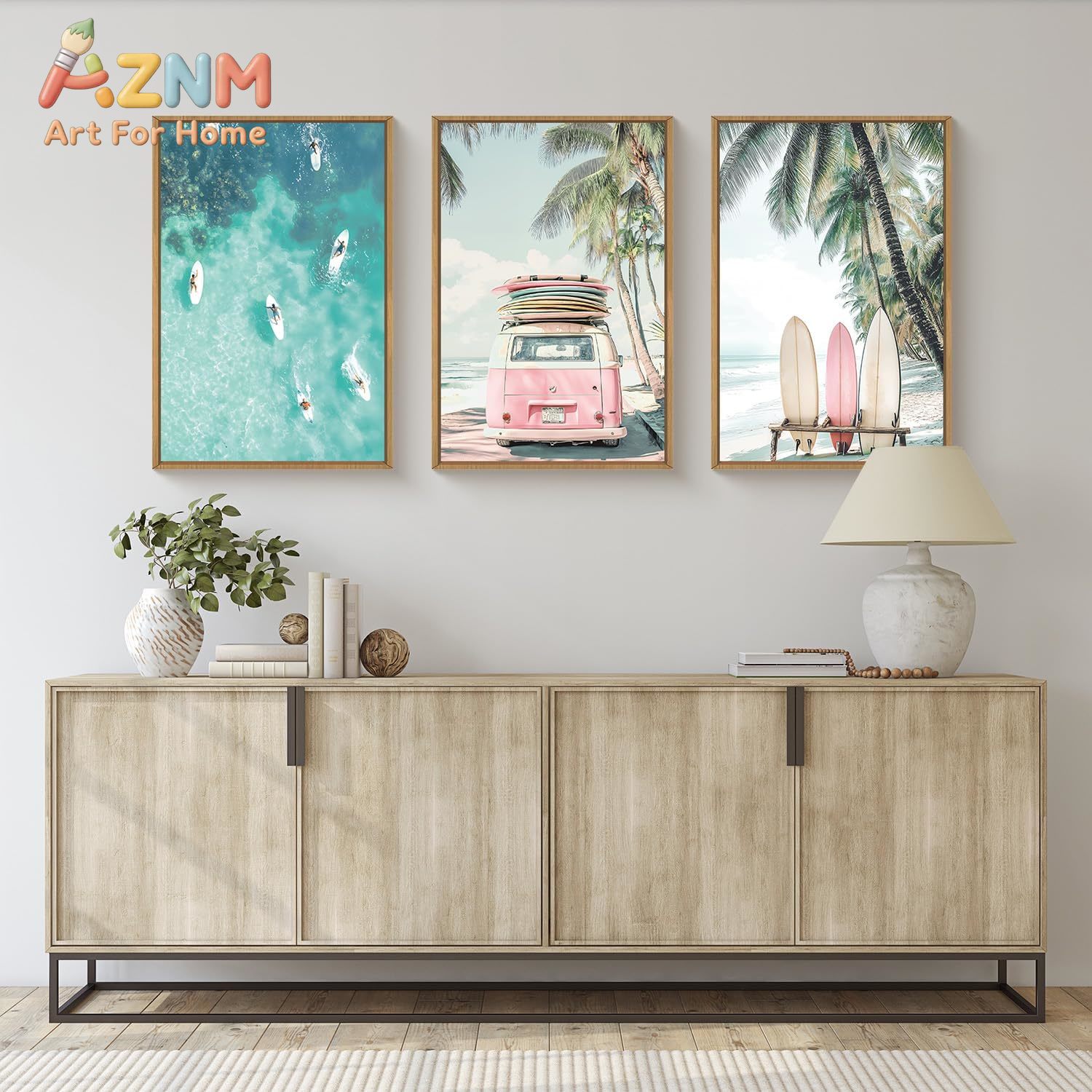 3 قطع لوحة جدارية قماشية صيفية - مراجعة Home Decor Nautical وسعره