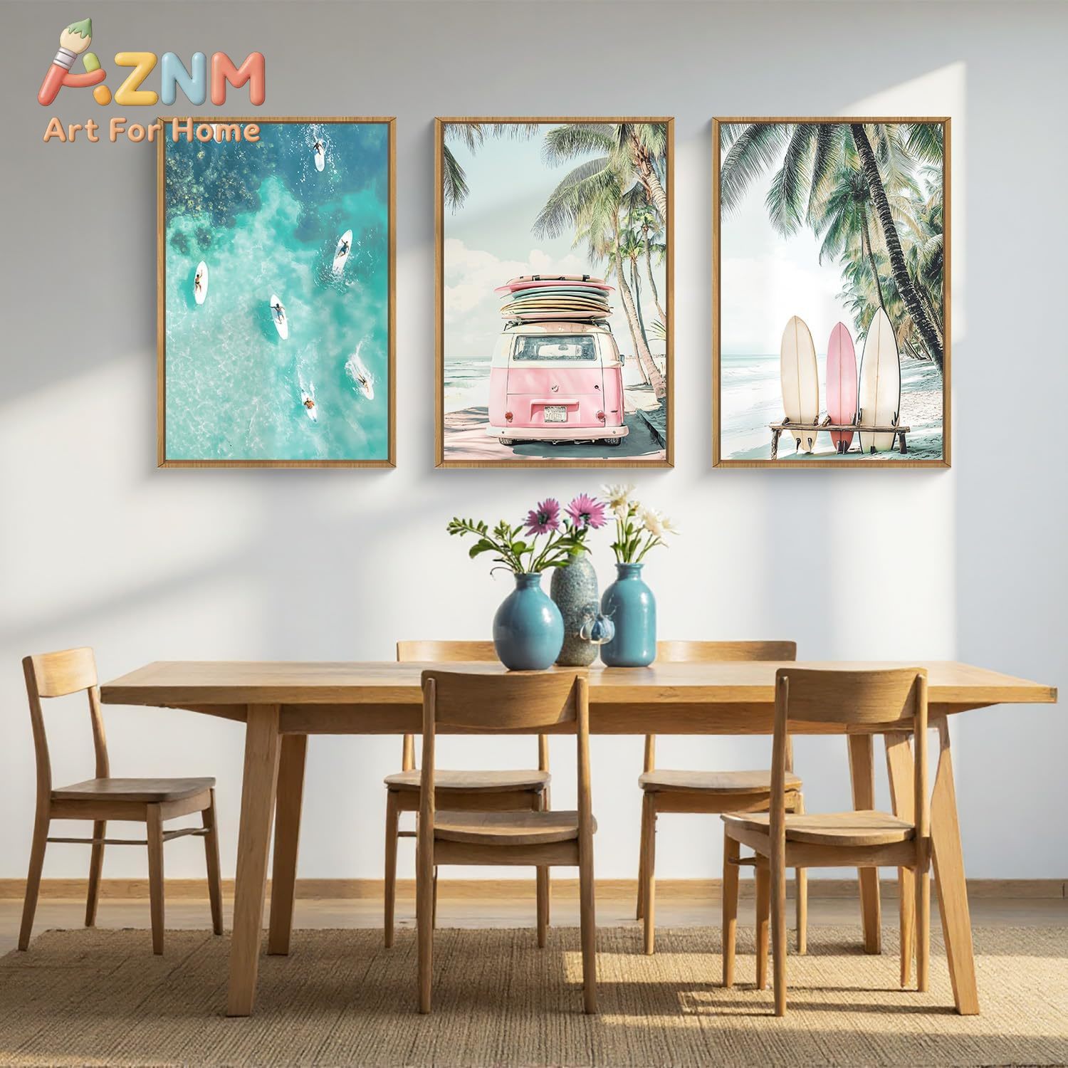 3 قطع لوحة جدارية قماشية صيفية - مراجعة Home Decor Nautical وسعره