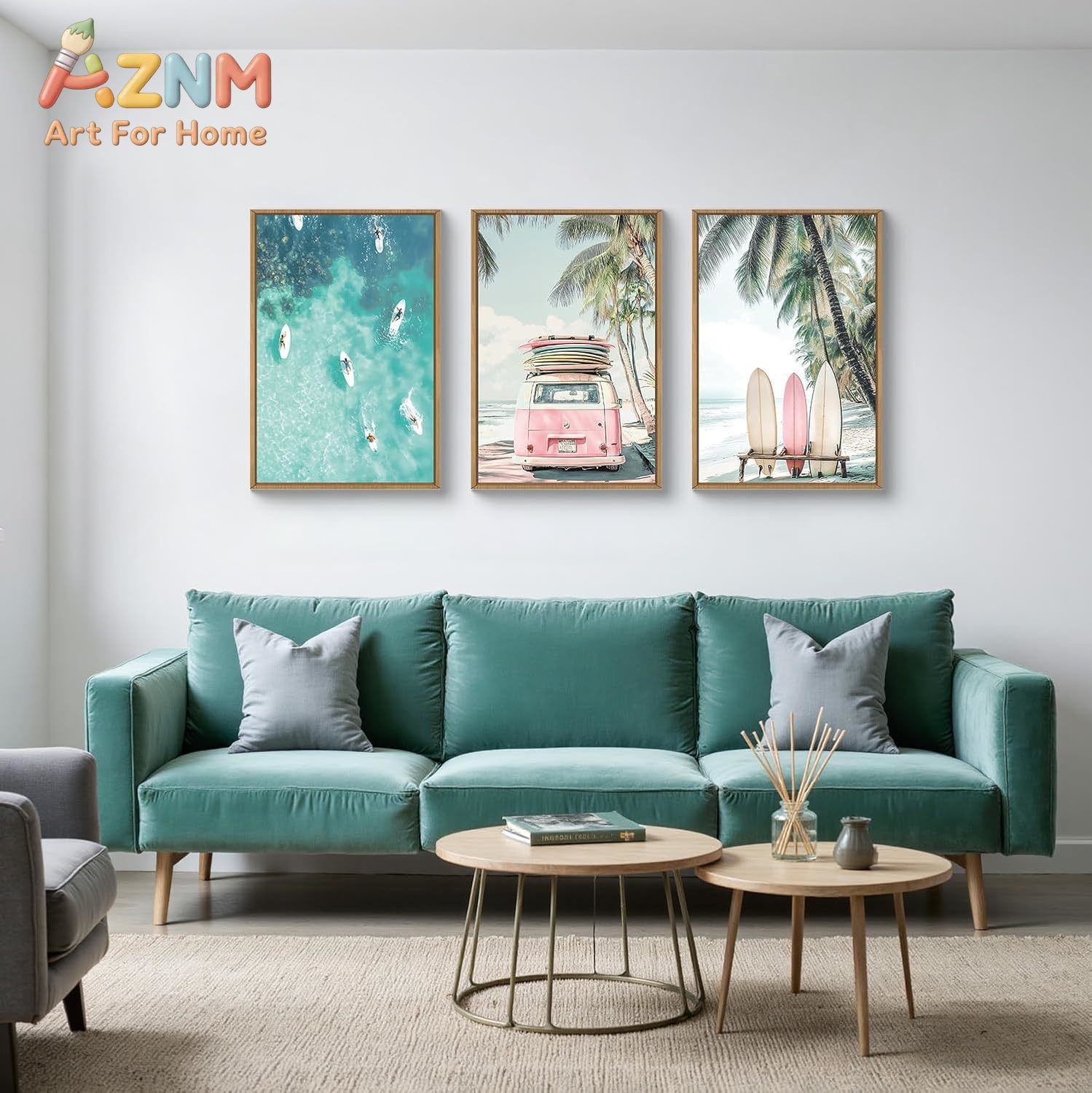 3 قطع لوحة جدارية قماشية صيفية - مراجعة Home Decor Nautical وسعره