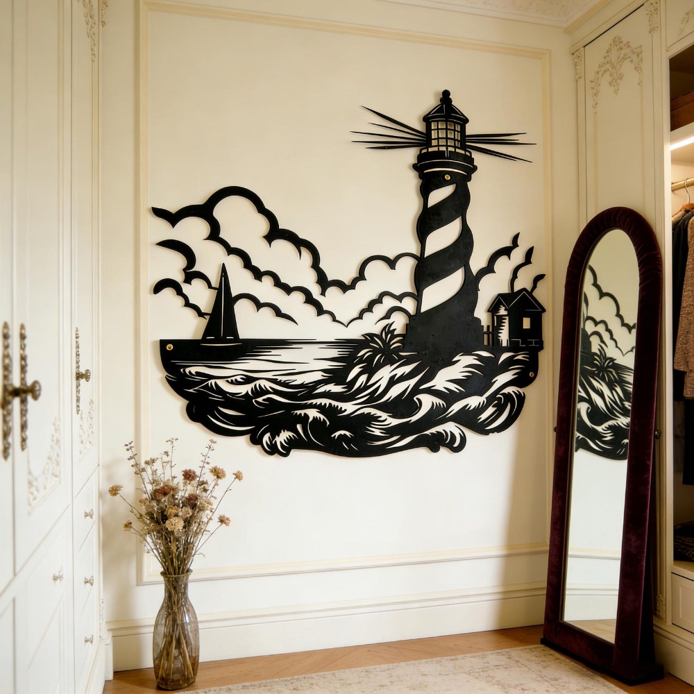 لوحة جدارية معدنية من CIFbuy ع - مراجعة Home Decor Nautical وسعره