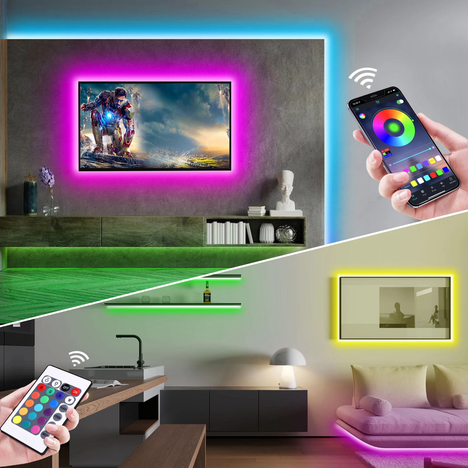 1-5 متر RGB LED شريط ضوء النيو - مراجعة Home Decor Light وسعره