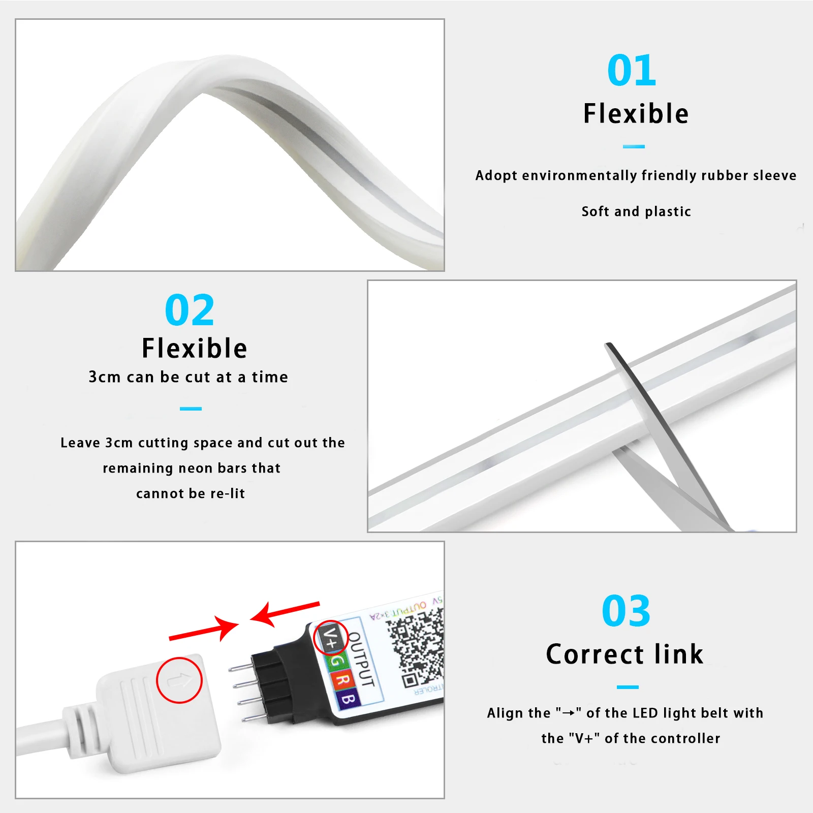 1-5 متر RGB LED شريط ضوء النيو - مراجعة Home Decor Light وسعره